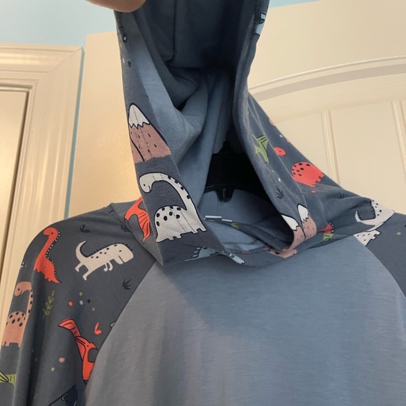 LuLaRoe Dinosaur Hoodie size medium. - Picture 3 of 6